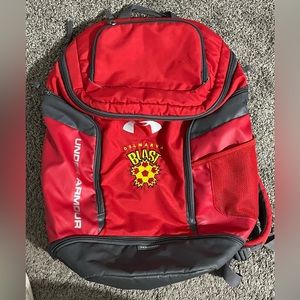 Under Armor red sports backpack